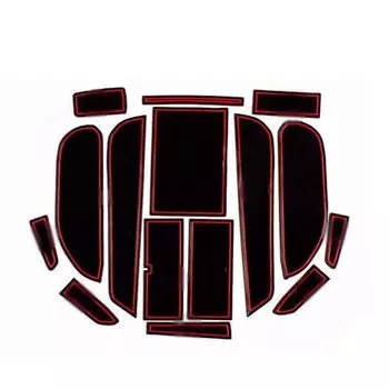 Коврики для салона автомобиля Honda Civic 8, 2008, 2009, 2010, 2011, синие нескользящие накладки на чашки 15 шт. с логотипом, Стайлинг автомобиля