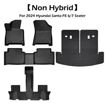 Коврики из ТПЭ для 2024 Hyundai Santa FE, 6/7 местный, для любой погоды, защитный напольный коврик, коврик для багажника (не Гибридный)