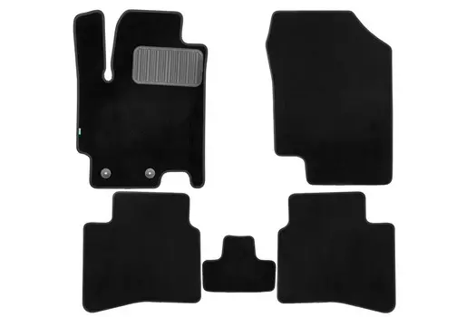 Коврики в салон Klever Premium JAC J7 2022- лифтбек, 5шт. (текстиль) / Джак / Джак Джей 7