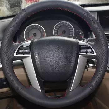 Кожа из микроволокна на заказ Чехол рулевого колеса автомобиля для Honda Accord 8 2008-2012 Crosstour 2012 Pilot 2009-2015 Odyssey 2