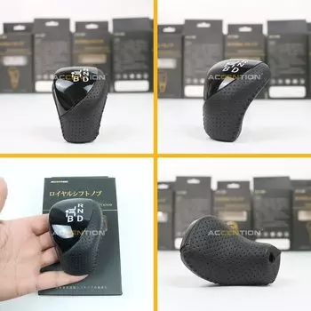 Кожаная черная ручка переключения передач для Toyota Prius 2010 2011 2012 2013 2015