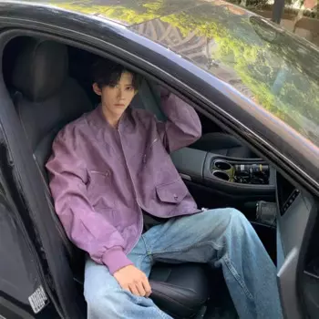 Кожаная куртка на молнии для мужчин, красивый свободный Летающий костюм, куртка из искусственной кожи, мужская одежда