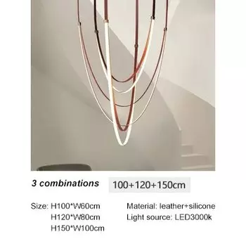 Кожаная люстра HomeLover, индустриальный стиль