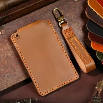 Кожаная обложка для автомобильного ключа для карты памяти Tesla Model 3 S Y for NIO Es6 для Xpeng P7 для Bmw