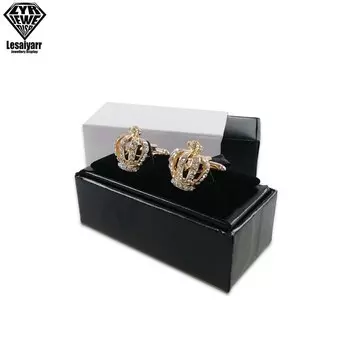 Кожаная подарочная коробка для запонок Lesaiyarr