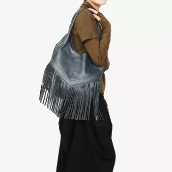 Кожаная женская сумка 2024, первый слой из воловьей кожи, повседневная сумка с кисточками, женская сумка Aliexpress, поколение волос