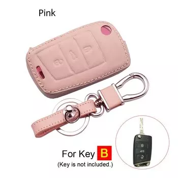 Кожаные Автомобильные Чехлы для ключей для VW Volkswagen Polo Golf 7 MK7 Passat B6 B5 UP Beetle Tiguan Caddy Skoda Octavia SEAT Ibiza Leon