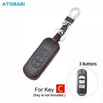 Кожаные чехлы для автомобильных ключей для Mazda 2 3 5 6 CX5 CX7 CX9 Miata MX5 Axela Atenza, Защитная сумка для ключей, чехол для смарт-пульта дистанционного управления
