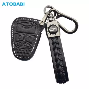 Кожаные чехлы для автомобильных ключей для Jeep Grand Cherokee, Liberty Commander, Compass, Patriot, Wrangler, Chrysler 200, 300, Dodge Ram, пикап