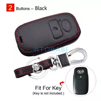 Кожаные чехлы для ключей автомобиля ATOBABI для Daihatsu Rocky Tanto Toyota Raize Rubber 2020 2, 4 кнопки, защитный чехол для умного пульта дистанционного управления