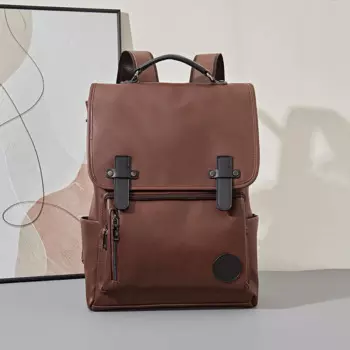 Кожаные мужские рюкзаки для ноутбука, модные мужские школьные ранцы, мужская дорожная сумка в стиле ретро