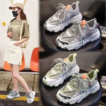 Кожаные старые туфли, новинка осень-зима 2021, Женская Повседневная универсальная женская обувь на толстой подошве, Женские спортивные туфли с закрытым носком