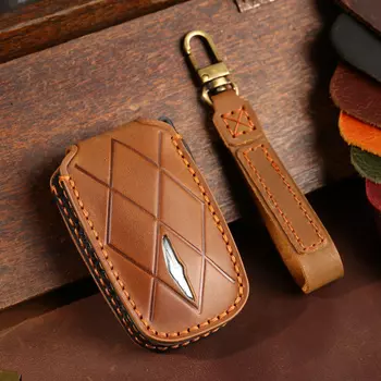 Кожаный Автомобильный Брелок для Hyundai Genesis G70 G80 G90 GV60 GV90 EQ900 2022 2023 2024 2025
