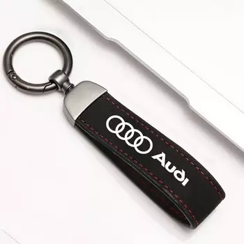 Кожаный Автомобильный брелок для ключей, брелок с эмблемой для автомобиля для Audi Sline A1 A3 A4 A5 A6 A7 A8 B8 B9 B6 C6 Q2 Q3 Q5 Q7 Q8 TT S3 S4