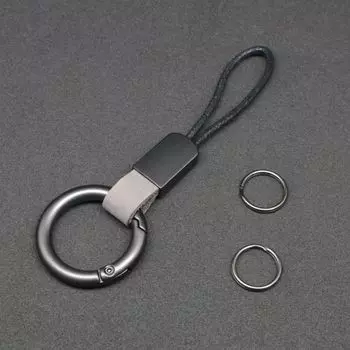 Кожаный Автомобильный Брелок, ремень, Круглый пружинный брелок из сплава, аксессуары для мужчин и женщин, ремешки для ключей BMW, Peugeot, Toyota