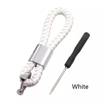 Кожаный автомобильный брелок ручной работы с пряжкой в виде подковы, ретро автомобильный брелок для ключей, держатель для BMW Audi Benz Mazda