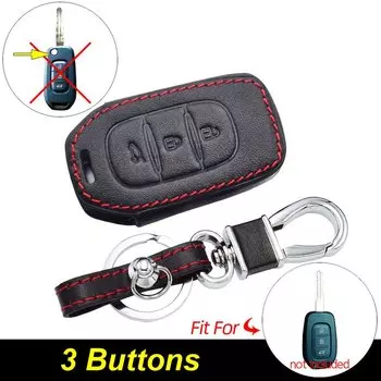 Кожаный Автомобильный Брелок, телефон с дистанционным управлением на 3 кнопки, защитный чехол для Renault Symbol Dacia Stepway Duster Logan устройства 2013-2021