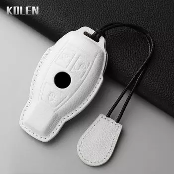 Кожаный Автомобильный чехол для ключа с дистанционным управлением для Mercedes Benz A B C E R Class GLS GLA GLK GLC CLS CLA AMG W204 W205 W212 W463 W176