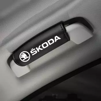 Кожаный автомобильный подлокотник на крышу, ручка, перчатки, защита для Skoda octavia a5 a4 mk1 fabia superb rapid mk3 yeti 2006, знак