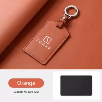 Кожаный автомобильный смарт-брелок с дистанционным управлением NFC-карта, чехол, сумка-держатель, брелок для ZEEKR 001 X 2021-2023, аксессуары для защиты ключей