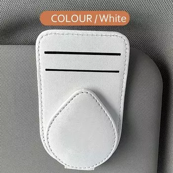 Кожаный Автомобильный солнцезащитный козырек Чехол для очков держатель для солнцезащитных очков крепление на зажиме многофункциональное портативное хранилище автомобильные аксессуары для интерьера для женщин