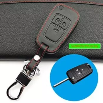Кожаный брелок для ключей, чехол для ключей для Cruzez Opel ASTRA J, Astra, Corsa, Antara, Meriva, Zafira, Insignia, MOKKA, 3 кнопки