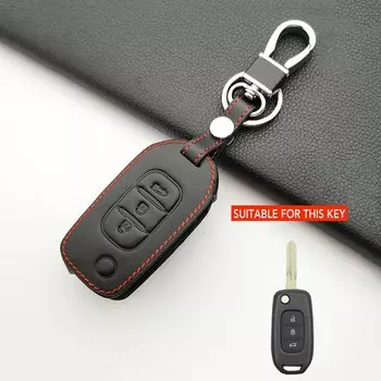 Кожаный брелок для ключей для Renault Logan 2 Stepway Sandero Duster 2019 2020, чехол для ключей от автомобиля, защитный чехол