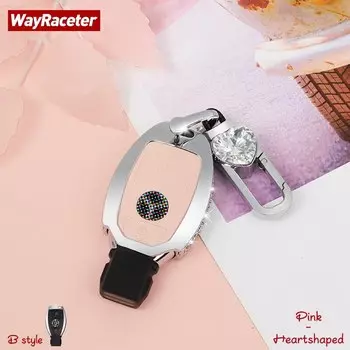 Кожаный бриллиантовый чехол для автомобильного ключа Mercedes Benz W176 W204 W205 W212 C117 W246 W221 W222 W463 R231 X166 X156 X253 AMG