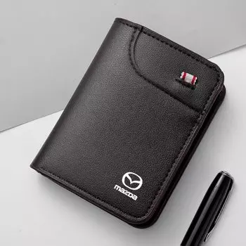 Кожаный чехол-держатель для водительских прав, кредитной карты, мужской кошелек для Mazda 3 6 5 Atenza CX3 CX5 MX5 CX7 Axela CX30 CX90 CX60 CX50