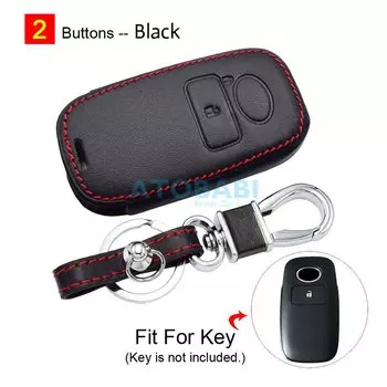 Кожаный чехол для автомобильного ключа 2, 4 кнопки, умный защитный чехол для пульта дистанционного управления без ключа для Daihatsu Tanto Rocky Toyota Raize Rubber