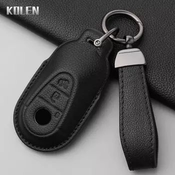 Кожаный чехол для автомобильного ключа, чехол для Mercedes Benz C E S Class GLC W206 W223 W214 E300 C260 C300 S450 S500 S400, аксессуары Fob