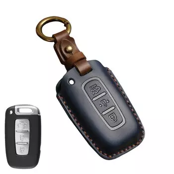 Кожаный чехол для автомобильного ключа, чехол для Hyundai IX35 Sonata 8, для Kia Forte Rio 3 K2 K3 K5 Sportage, чехол для автомобильных аксессуаров