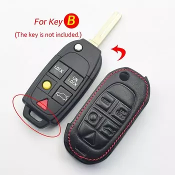 Кожаный чехол для ключей от автомобиля для Volvo XC90 S80 XC70 S60 V70 C30 C70 S40 5-кнопочный пульт дистанционного управления, чехол для ключей, держатель для ключей, защитная сумка