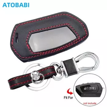 Кожаный чехол для автомобильного ключа для Pandora чехол D010 DX 90 91 6X 9X 90B 90BT 90L 42, Защитная крышка для мотоциклетной системы сигнализации с ЖК-дисплеем и дистанционным управлением