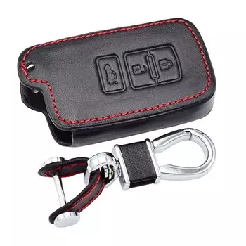 Кожаный чехол для автомобильного ключа для Toyota Camry RAV4 Highlander Land Cruiser Harrier, 3-кнопочный смарт-защитный чехол для пульта дистанционного управления без ключа