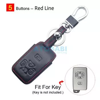 Кожаный чехол для автомобильного ключа для Toyota Estima Alphard Vellfire Previa 2010-2015 5 кнопок брелок смарт-пульт дистанционного управления защитный чехол
