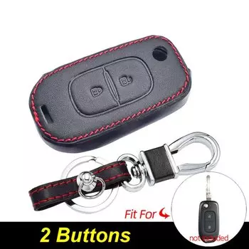 Кожаный чехол для автомобильного ключа, флип-брелок, аксессуары для авто для Renault Sandero Stepwey Captur Kadjar Megane Logan Dacia Duster