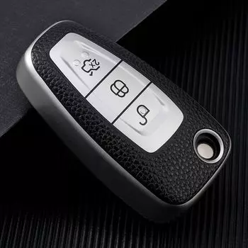 Кожаный чехол для автомобильного ключа из ТПУ для Ford Ranger C-Max S-Max Focus Galaxy Mondeo Transit Tourneo Custom Auto Key Holder Брелок