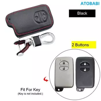 Кожаный чехол для автомобильного ключа с дистанционным управлением, оболочка для Toyota Land Cruiser Prado 150 Corolla IQ Prius Ractis Wish Aqua Vitz Highlander