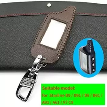Кожаный чехол для автомобильного ключа Starline B9 B9 / B91 / B6 / B61 / A91 / A61 / V7 C9 в форме ЖК-дисплея 2018