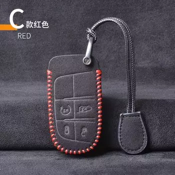 Кожаный чехол для автомобильного ключа, защитный чехол для автомобильного ключа-цепочки для Jeep Grand Cherokee Chrysler 300C Renegade Fiat Freemont 2018