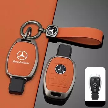 Кожаный чехол для автомобильного ключа, защитный чехол для Mercedes Benz A B C S Class AMG GLA GLS CLA GLC GLK W176 W221 W204 W205 W463 W212