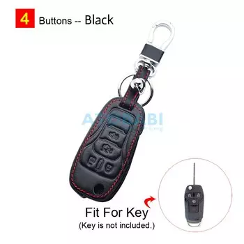 Кожаный чехол для автомобильных ключей ATOBABI для Ford Fusion F150 F-150 2015 2016 2017 4 кнопки складной брелок