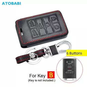 Кожаный чехол для автомобильных ключей для Cadillac Escalade SRX XTS ATSL SLS CTS STS ATS BLS, смарт-брелок для чехол брелока Дистанционного управления без ключа