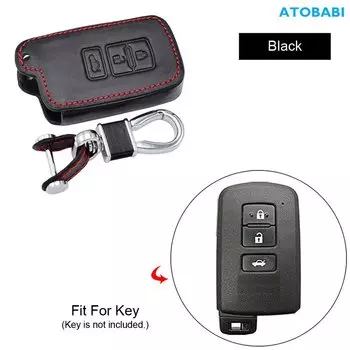 Кожаный чехол для автомобильных ключей для Toyota Camry 2016 2017, RAV4 Highlander Land Cruiser Harrier, чехол с дистанционным управлением, аксессуар
