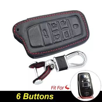 Кожаный чехол для автомобильных ключей Toyota Vellfire Alphard 30 Series, Previa Tarago, 6 кнопок, умный пульт дистанционного управления, защитный чехол, держатель для ключей