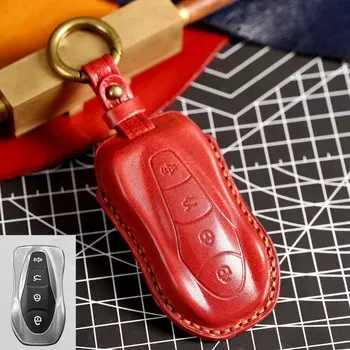 Кожаный чехол для дистанционного ключа автомобиля для Geely Azkarra Tugella FY11 2019 2020 Atlas Pro New Emgrand GS X6 SUV EC7 Стайлинг