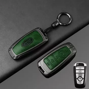 Кожаный чехол для дистанционного ключа из цинкового сплава для Ford Fusion Mustang Expedition F-450 F-350F150 Edge Explorer Mondeo Mk5 Focus