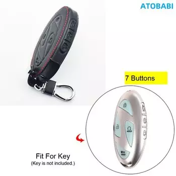 Кожаный чехол для ключа автомобиля для Hyundai Sonata Ioniq 5 6 Elantra Tucson Grandeur Staria Kona Santa Fe, чехол для дистанционного управления