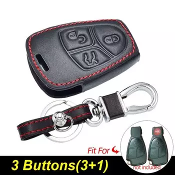 Кожаный чехол для ключа автомобиля Smart Remote Control Fobs Cover For Mercedes Benz A B C E S R Class W203 W204 C215 W210 W212 W251 R230 X164
